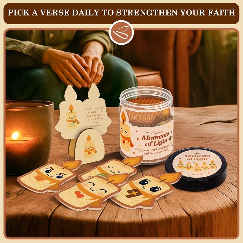 STOFINITY Daily Scripture Cards With Bible Verse Jar - Catholic Prayer Cards Bulk, Christmas Gifts For Women 2025, Inspirational Religious Gifts For Women Friend, Cool Thoughtful Gift For Mom Birthday - Image 5